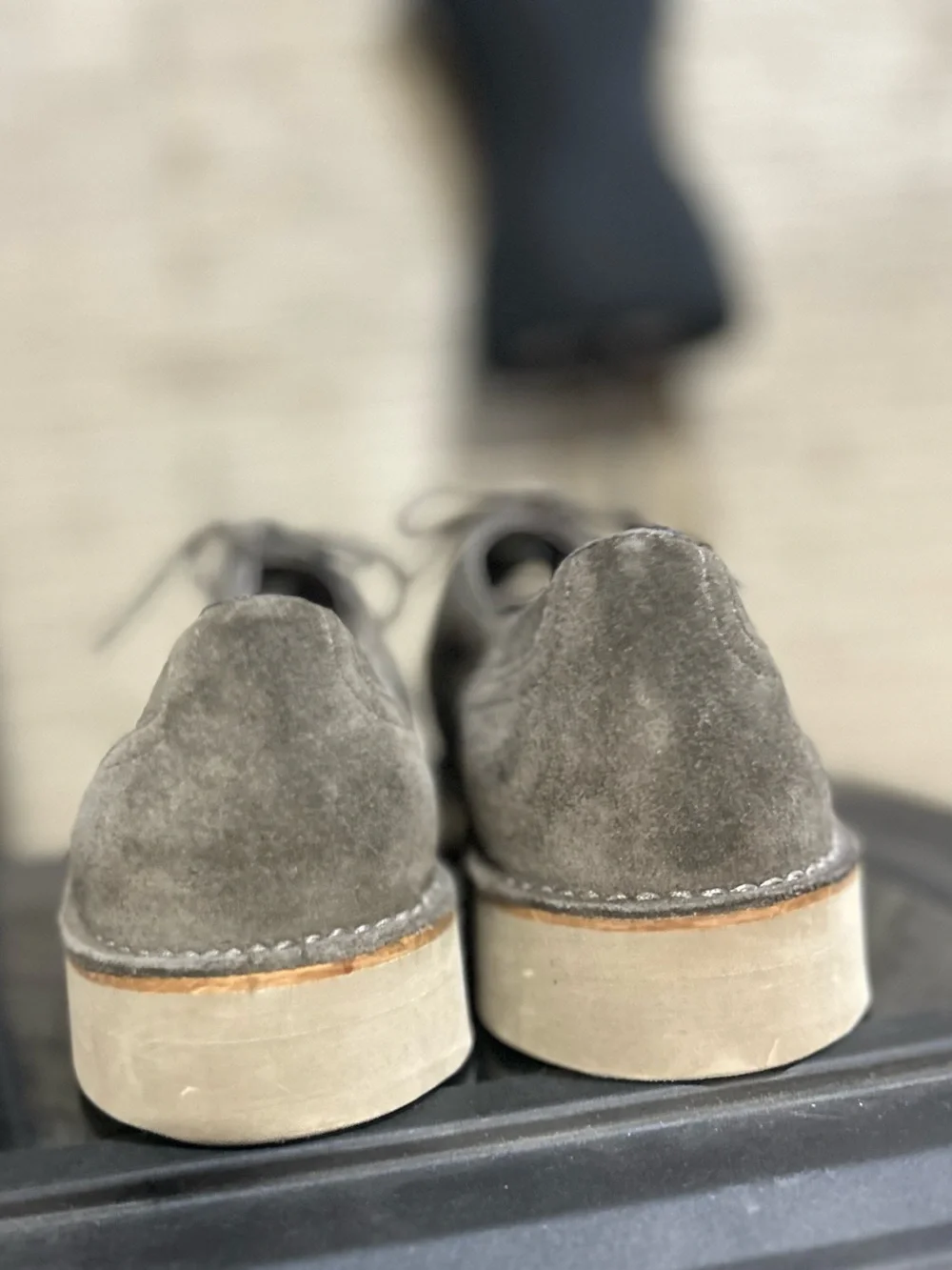 John Varvatos Star USA Sid Eva Suede Derby Gray Men Size 11.5 M